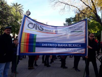 Los trabajadores sociales reclaman por la situación de precarización constante del distrito de Bahía Blanca
