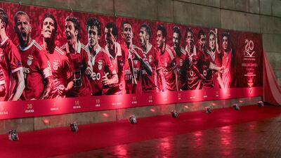 Di María, Aimar y Otamendi, inmortalizados en un mural del estadio del Benfica