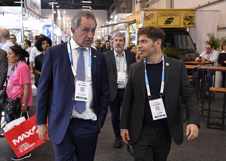 Kicillof y Scioli inauguraron el stand argentino en la feria internacional Automec